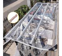 NIANXINN Telone Trasparente,Giardino Esterno Telo impermeabile in PVC con Occhielli,Antipolvere,Strappo,Copertura di Teloni Pieghevoli di Plastica Spessa 0,35mm,Personalizzato (160cm x 180cm)