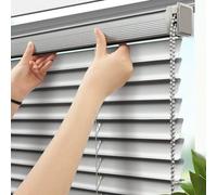NIANXINN Veneziane in Alluminio per Finestre,Argento,Tende Oscurant,Persiane Lamelle da 25mm in Metallo,Privacy Protezione per Home Office,Personalizzate,Larghezza × Altezza (170cm x 100cm)