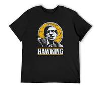 Niaoren Stephen Hawking Un Theoretical Physics Tribute Unisex Cotton Tee Shirt Men's Black T-Shirt M