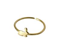 Niaspi Anello a fascia aperta a forma di coniglio, per donne e ragazze, in argento Sterling 925, minimalista, piccolo, coniglietto, comodo da indossare, regolabile, creativo, con animali dei cartoni