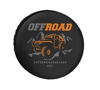 NIBABAEU - Copertura per ruota di scorta per auto fuoristrada Extreme Adventure - Impermeabile alla polvere - Adatta per SUV, camper, rimorchio, ruota da 15" (38,1 cm)