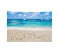 NIBABAEU Striscione decorativo per casa, giardino, cortile, stampa Good Morning Beach, Holiday Welcome Lawn Hanging Decor Birthday Party Banner sfondo 120 x 180 cm