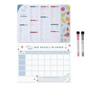 Nibble and Rest Baby's First Foods Tracker magnete frigorifero + pianificatore settimanale pianificazione per la famiglia, poster attività cancellabile a secco, registro giornaliero degli alimenti con