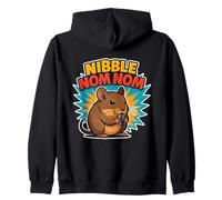 Nibble Nom Nom Fumetti Degu Snack Felpa con Cappuccio