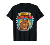 Nibble Nom Nom Fumetti Degu Snack Maglietta