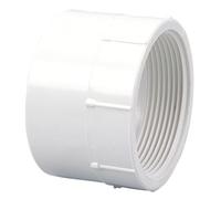 Nibco 4803 Series PVC Dwv pipe Fitting, adattatore, hub x NPT, 4 Inches, White, 1