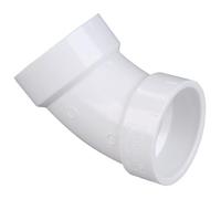 Nibco 4806 Series - Raccordo per tubi DWV in PVC, gomito a 45 gradi, mozzo 1-1/2