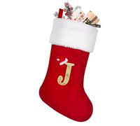 NIBESSER Calza Befana con Lettera 50 cm Calze Natalizie da Appendere di Velluto Calza Befana Vuota Epifania Natale Decoraizione Natalizia per Camino