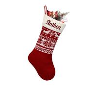 NIBESSER Calza Befana Personalizzata Calze Natalizie da Appendere con Nome Calza Befana Vuota Idea Regalo per Epifania Natale Decoraizione Natalizia per Camino (Stile M, 1 Pezzo)