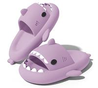 NIBESSER Ciabatte Donna Estive Ciabatte Squalo Donna Comode da Mare Spiaggia Bagno Piscina Pantofole Antiscivolo Originali Carine per Casa Sandali A Punta Aperta, Viola, 40/41 EU