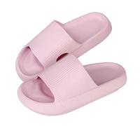 NIBESSER Ciabatte Estive Donna Uomo Ciabatte Comode da Casa Antiscivolo Pantofole con Suola Spessa Morbide per Mare Spiaggia Bagno Piscina Asciugatura Rapida, A Rosa, 40/41 EU
