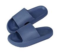 NIBESSER Ciabatte Estive Donna Uomo Ciabatte Comode da Casa Antiscivolo Pantofole con Suola Spessa Morbide per Mare Spiaggia Bagno Piscina Asciugatura Rapida, A Blu Marino, 40/41 EU