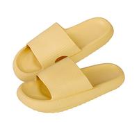 NIBESSER Ciabatte Estive Donna Uomo Ciabatte Comode da Casa Antiscivolo Pantofole con Suola Spessa Morbide per Mare Spiaggia Bagno Piscina Asciugatura Rapida, A Giallo, 34/35 EU