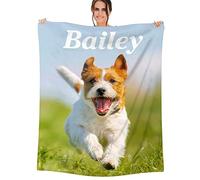 NIBESSER Coperta Personalizzata con Foto Plaid Personalizzato Comodo Morbido Coperta Pile Caldo Idea Regalo per Amici Bambini per Natale Matrimonio Compleanno, 1 Foto-2, 100x130cm