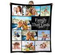 NIBESSER Coperta Personalizzata con Foto Plaid Personalizzato Comodo Morbido Coperta Pile Caldo Invernale Idea Regalo per Natale Matrimonio Compleanno Anniversario, 10 Foto-a, 127x178cm