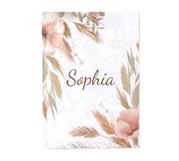 NIBESSER Coperta Personalizzata con Nome Plaid Personalizzato Comodo Morbido Coperta Pile Caldo Invernale Idea Regalo per Natale Matrimonio Compleanno Anniversario, Fiori 2, 127x152cm