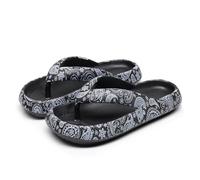 NIBESSER Infradito Donna Uomo Ciabatte Infradito Estivo Comode da Mare Piscina Sandali Ciabatte Nuvola Antiscivolo Traspirante per Casa ad Asciugatura Rapida, Paisley Nero, 42/43 EU