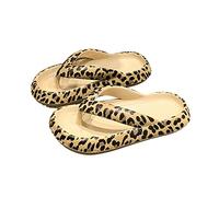 NIBESSER Infradito Donna Uomo Ciabatte Infradito Estivo Comode da Mare Piscina Sandali Ciabatte Nuvola Antiscivolo Traspirante per Casa ad Asciugatura Rapida, Leopardate Cachi, 40/41 EU