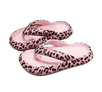NIBESSER Infradito Donna Uomo Ciabatte Infradito Estivo Comode da Mare Piscina Sandali Ciabatte Nuvola Antiscivolo Traspirante per Casa ad Asciugatura Rapida, Leopardate Rosa, 42/43 EU
