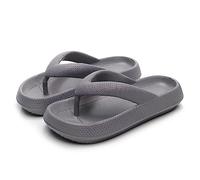 NIBESSER Infradito Donna Uomo con Suola Spessa Sandali Infradito Estivo Comode da Mare Piscina Ciabatte Infradito Nuvola Morbide Antiscivolo per Casa ad Asciugatura Rapida, Grigio, 36/37 EU