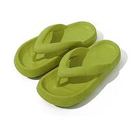 NIBESSER Infradito Donna Uomo con Suola Spessa Sandali Infradito Estivo Comode da Piscina Mare Ciabatte Infradito Nuvola Antiscivolo Morbide per Casa ad Asciugatura Rapida, Verde, 38/39 EU