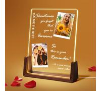 NIBESSER Lampada Personalizzata con Foto, Regali Personalizzati per Amiche Sorella, Cornice Personalizzata con Fotos, Regalo Valentino Natale Originali per Coppia Lui Lei