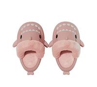 NIBESSER Pantofole Squalo Donna Uomo con Fodera Interna Removibile Pantofole Donna Invernali in Pile Ciabatte Uomo Inverno da Casa Pelose Antiscivolo Lavabili Leggere，Rosa，38/39 EU