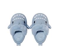 NIBESSER Pantofole Squalo Donna Uomo con Fodera Interna Removibile Pantofole Donna Invernali in Pile Ciabatte Uomo Inverno da Casa Pelose Antiscivolo Lavabili Leggere，Blu，42/43 EU