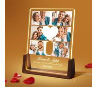 NIBESSER Regalo Donna Compleanno Personalizzato, Cornice Lampada Personalizzata con Foto, Idee Regalo Anniversario per Donna e Uomo, Regali di San Valentino