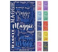 NIBESSER Telo Mare Personalizzato con Nome Telo Mare Microfibra Leggero Morbido Asciugamano Mare Antisabbia ad Asciugatura Rapida 76x152 cm Asciugamano da Spiaggia Confortevole, A- Blu