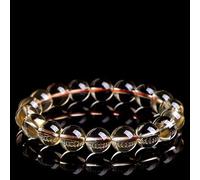 NIBHZ Bracciale con abbondanza di Denaro Bracciale con citrino per ricchezza, Successo, Fortuna Bracciale di Cristallo curativo per Donne Uomini, Gioielli spirituali, Chakra, energia positiva,10mm