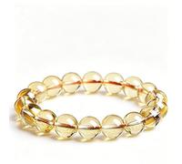 NIBHZ Bracciale con Perline di citrino Giallo per Uomo e Donna. Bracciale con Pietre preziose per Uno Stato finanziario Elevato, Successo nel Lavoro e nella Professione,14mm