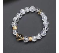 NIBHZ Bracciale in Cristallo per Donna, Braccialetto Elastico con Perline in Pietra Naturale, Gioielli Chakra alla Moda,8mm