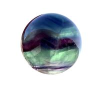 NIBHZ Figurina di Scultura con Sfera di divinazione con Sfera di Cristallo di Fluorite Naturale/Diaspro con Decorazioni per la casa,60~65mm