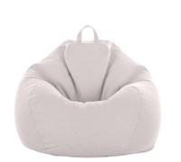 NIBHZ Fodera per Sacco a Sacco per Animali di Peluche (Senza Riempitivo) Fodera per Sedia a Sacco Extra Morbida - Fodera di Ricambio per Sacco a Sacco in Cotone e Lino,white-100x120cm