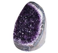 NIBHZ Grande Grappolo di Ametista Grezza Dell'Uruguay, Pietra di Cristallo a Geode Singolo Irregolare, Collezione Reiki Rock,Amethyst cluster-400~600g