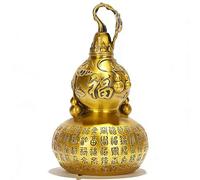 NIBHZ Ornamento di Zucca in Ottone Massiccio - Design a Bocca Aperta - Simbolo di Pace, benedizioni e Fortuna Abbondante - Artigianato Decorativo in Ottone,18cm