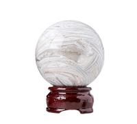 NIBHZ Sfera di Cristallo di Agata Pazza Bianca Pietra Grezza di Cristallo Agata Lucida Grotta di Cristallo Sfera di Cristallo Ornamenti per la Decorazione della casa,70~80mm