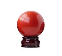 NIBHZ Sfera di Diaspro Rosso Naturale con Supporto, Sfera di Cristallo curativo per la Meditazione Fengshui Yoga Domestica, bilanciamento energetico Reiki,45mm