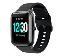 Niboow 19mm Cinturino per ID205L ID205S ID205G ID215G ID216 SW020 SW021 SW023 YM020 YM021 YM023, Silicone Sportivo Sostitutivo Cinturino per Blackview R3/R3 Pro/Uwatch3/Uwatch GT/Uwatch Ufit-Nero
