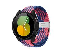 Niboow 20mm Cinturino per Samsung Galaxy Watch Watch 7/6/5/4 40mm 44mm/Galaxy Watch FE 40mm/Galaxy Watch 6 Classic 43mm 47mm, Nylon cinturini per Samsung Galaxy Watch 5 Pro 45mm - Blu Rosa