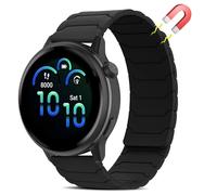 Niboow 20mm Magnetico Silicone Cinturino per Garmin Forerunner 570 42mm/165/165 Music/Approach S50/S44/ Vivoactive 6/5/ Venu Sq 2/ Sq 2 Music Edition, Cinturini per Garmin vívomove Trend - Nero