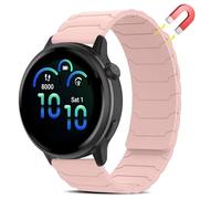 Niboow 20mm Magnetico Silicone Cinturino per Garmin Forerunner 570 42mm/165/165 Music/Approach S50/S44/ Vivoactive 6/5/ Venu Sq 2/ Sq 2 Music Edition, Cinturini per Garmin vívomove Trend - Rosa