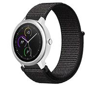 Niboow 20mm Nylon Cinturino per Garmin Forerunner 70/170/170 Music (43mm) | per Garmin Forerunner 570 42mm/Approach S50/Vivoactive 6/Venu Sq 2 Ricambio Traspirante Leggero Cinturini - Nero