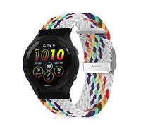 Niboow 22mm Cinturino Intrecciato per Garmin Venu 3/Forerunner 265/Forerunner 255/Forerunner 255 Music, Elastica Nylon Cinturini per Garmin Vivoactive 4/Venu 2/Huawei Watch 4 Pro -Bianco