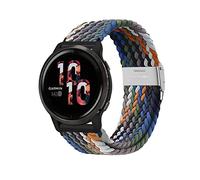 Niboow 22mm Cinturino Intrecciato per Garmin Venu 3/Forerunner 265/Forerunner 255/Forerunner 255 Music, Elastica Nylon Cinturini per Garmin Vivoactive 4/Venu 2/Huawei Watch 4/Watch 4 Pro-Colore Denim