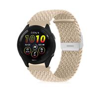 Niboow 22mm Cinturino Intrecciato per Garmin Venu 3/Forerunner 265/Forerunner 255/Forerunner 255 Music, Elastica Nylon Cinturini per Garmin Vivoactive 4/Venu 2/Huawei Watch 4 Pro -Beige