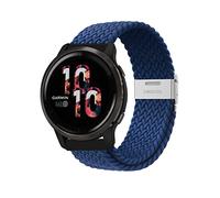 Niboow 22mm Cinturino Intrecciato per Garmin Venu 3/Forerunner 265/Forerunner 255/Forerunner 255 Music, Elastica Nylon Cinturini per Garmin Vivoactive 4/Venu 2/Huawei Watch 4/Watch 4 Pro-Blu