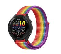Niboow 22mm Cinturino per Garmin Forerunner 265/Forerunner 255/Forerunner 255 Music, Nylon Cinturino per Garmin Vivoactive 4/Venu 2/Amazfit GTR 4/GTR 3 Pro/Xiaomi Watch S1/S1 Active-Arcobale