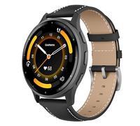 Niboow 22mm Cinturino per Garmin Venu 3/Forerunner 265/Forerunner 255/Forerunner 255 Music, Pelle Cinturini per Garmin vivoactive 4/Venu 2/Active - Nero